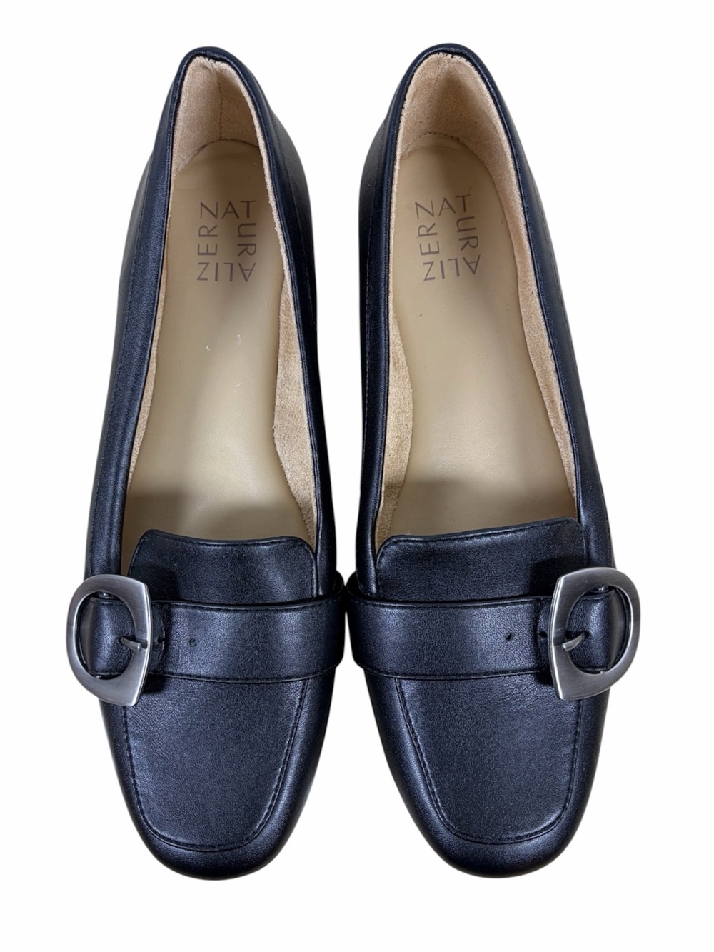Naturalizer Kayden-Moc Black Buckle Loafers Flats 9 M